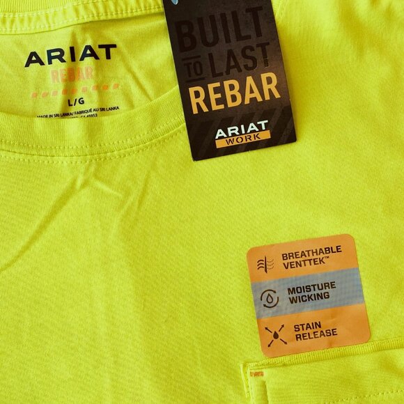 ARIAT Rebar Workman Logo T-Shirts Lot of 2 Men's Large L Sulphur Spring NWT - Picture 5 of 7